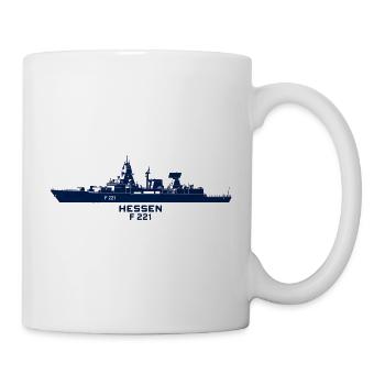 Hessen F221 – Minimalistische Silhouette - Tasse - Weiß - Rechts