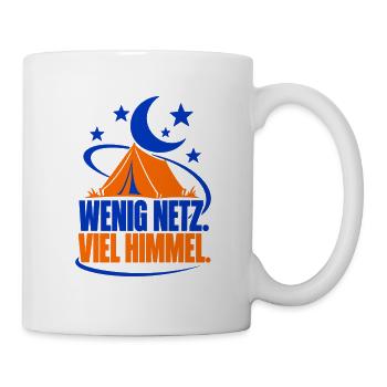 Wenig Netz. Viel Himmel. – Camping - Tasse - Weiß - Rechts
