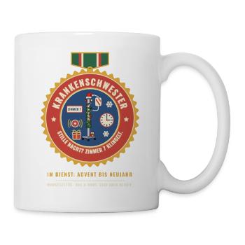 Krankenschwester Weihnachten – Orden Stille Nacht - Tasse - Weiß - Rechts