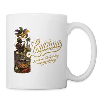 Louisiana Retro Vintage Pelican State Design - Tasse - Weiß - Rechts