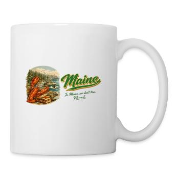 Maine Retro Vintage Pine Tree State Design - Tasse - Weiß - Rechts