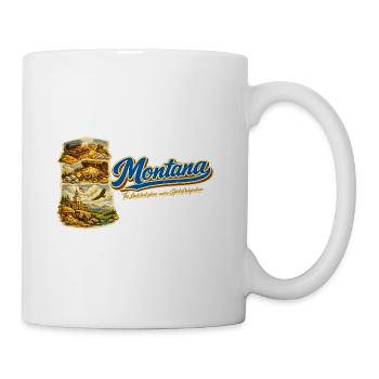 Montana Retro Vintage Big Sky Country Design - Tasse - Weiß - Rechts