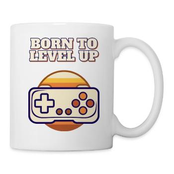 Geboren, um den Retro-Gaming-Controller Vintage aufzuwerten - Tasse - Weiß - Rechts
