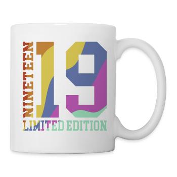 19. Geburtstag Geschenkidee - Tasse - Weiß - Rechts