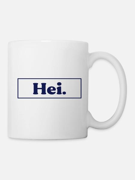 Finnland Hei Hallo Begrüßung - Tasse - Weiß