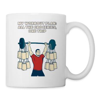 Mein Workout-Plan Alle Lebensmittel Ein Trip Lustig - Tasse - Weiß - Rechts
