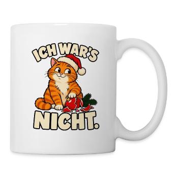Ich war’s nicht – Lustige Weihnachtskatze - Tasse - Weiß - Rechts