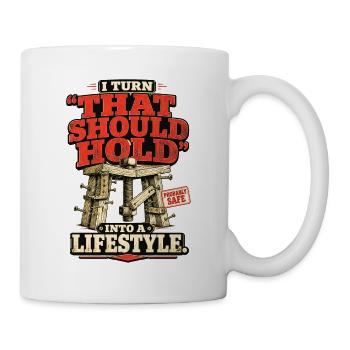 Ich mache "Das sollte halten" zu einem Lebensstil - Tasse - Weiß - Rechts