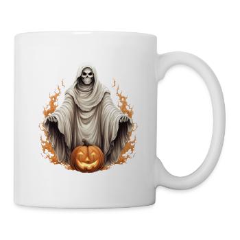 Willkommen zur gruseligen Halloween Geisternacht - Tasse - Weiß - Rechts