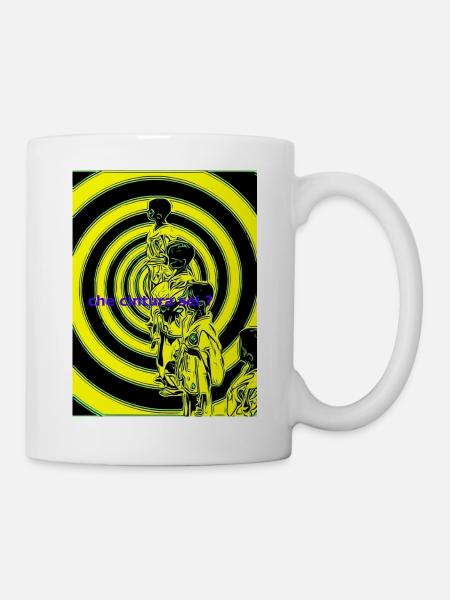 Spirals Neonfiguren-Silhouette - Tasse - Weiß