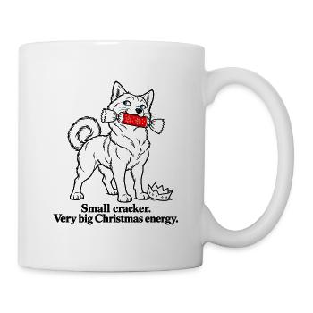 Shiba Inu mit großer Weihnachts-Cracker-Energie - Tasse - Weiß - Rechts