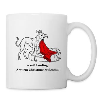 Whippet sorgt für einen warmen Weihnachtsempfang - Tasse - Weiß - Rechts