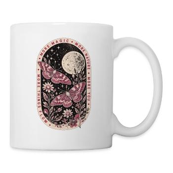 More Magic, More Nature – Mystische Nachtfalter - Tasse - Weiß - Rechts