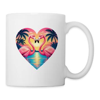 Niedlicher Flamingo Süße Flamingos - Tasse - Weiß - Rechts