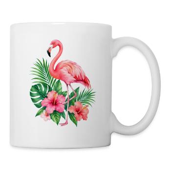 Niedlicher Flamingo Süße Flamingos - Tasse - Weiß - Rechts