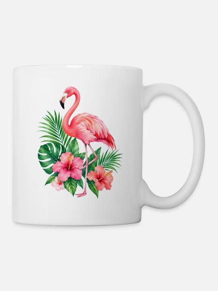 Niedlicher Flamingo Süße Flamingos - Tasse - Weiß