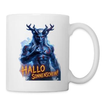 Hallo Sonnenschein! – Dämon mit Humor  - Tasse - Weiß - Rechts