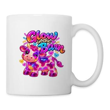 Glow in the Barn – Kawaii Gummy Cow - Tasse - Weiß - Rechts