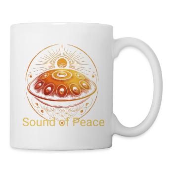 Handpan - Sound of Peace spirituell Esoterik Yoga - Tasse - Weiß - Rechts