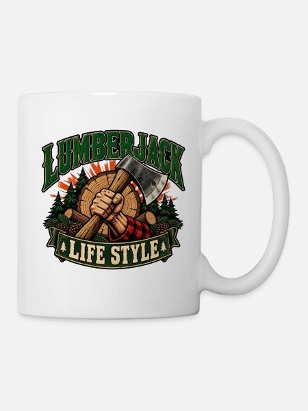 Lebensstil eines Holzfällers - Tasse - Weiß