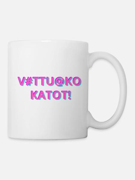 V#TTU@KO Neon-Glitch auf Dächern - Tasse - Weiß
