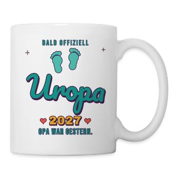 Uropa 2027 – Opa war gestern - Tasse - Weiß - Rechts