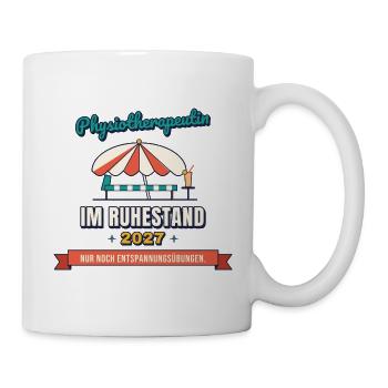 Physiotherapeutin Rente 2027 – Entspannungsübungen - Tasse - Weiß - Rechts