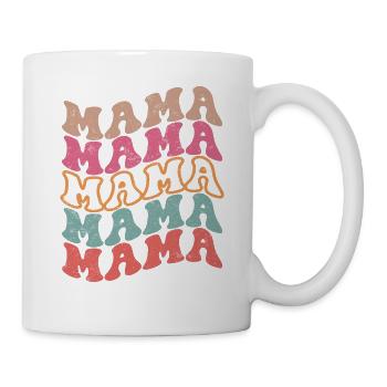 Retro Mama Farbexplosion - Tasse - Weiß - Rechts