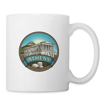 Athen Griechenland Reiseabzeichen Parthenon Souvenir - Tasse - Weiß - Rechts