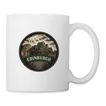Edinburgh Scotland Travel Badge Castle Souvenir - Tasse - Weiß - Rechts