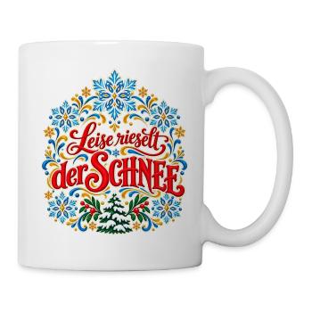 Leise rieselt der Schnee Weihnachtspullover Winter - Tasse - Weiß - Rechts