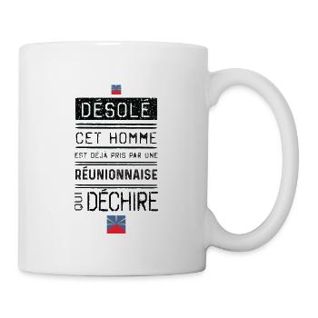 Tut mir leid, dass dieser Mann schon mit einer Besprechung beschäftigt ist... - Tasse - Weiß - Rechts