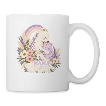 Boho-Gänseblümchen-Geschenk für Mama Süße Mama-Bär - Tasse - Weiß - Rechts