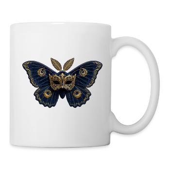 Goldener Venezianer Schmetterling - Tasse - Weiß - Rechts