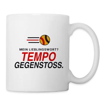 Lieblingswort Tempogegenstoß - Tasse - Weiß - Rechts