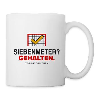 Siebenmeter? Gehalten. - Tasse - Weiß - Rechts
