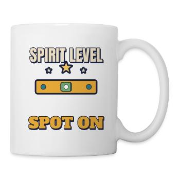 Spirit Level Spot On lustiges DIY-Handwerker-T-Shirt - Tasse - Weiß - Rechts