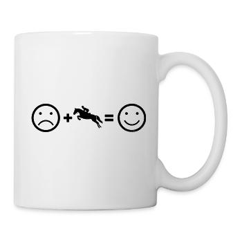 Springreiten Geschenkidee für eine Dressurreiterin - Tasse - Weiß - Rechts