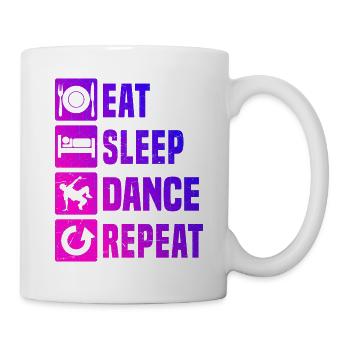 Geschenkidee für den Hip-Hop-Tänzer mit Breakdance - Tasse - Weiß - Rechts