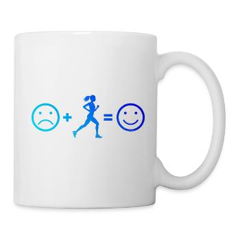 Geschenkidee für eine Laufsportlerin mit Laufsport - Tasse - Weiß - Rechts