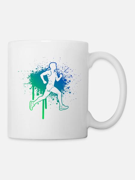 Marathonlaufen Geschenkidee für ein Marathonläufer - Tasse - Weiß