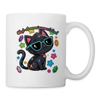 Regenbogen-Astronomen-Katzen-Humor - Tasse - Weiß - Rechts