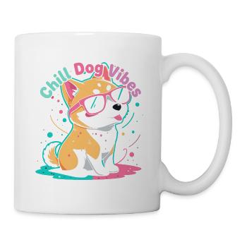 Chill Dog Vibes Corgi - Tasse - Weiß - Rechts