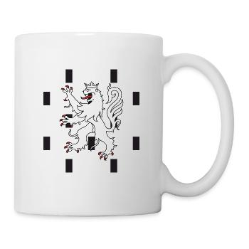Lion Rampant Tailed Forked T-Shirt Hu Geschenk - Tasse - Weiß - Rechts