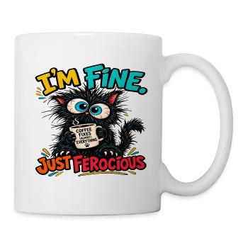 Mean Cat – Alles spielt - Tasse - Weiß - Rechts