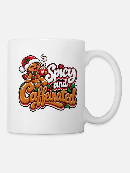 Scharf und Koffeinverrückt - Tasse - Weiß