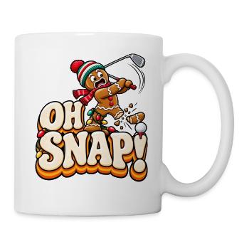 Oh Snap Weihnachts-Gingerbread Golf - Tasse - Weiß - Rechts