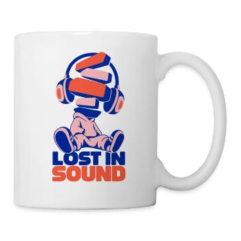 Lost in Sound Bücherkopf - Tasse - Weiß - Rechts