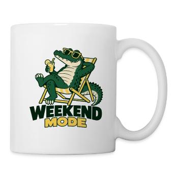 Alligator im Weekend Modus Strandlook - Tasse - Weiß - Rechts