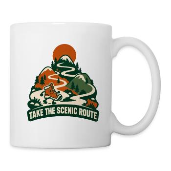 Nimm den landschaftlichen Weg - Tasse - Weiß - Rechts